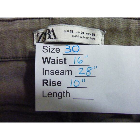 Zara Cargo Skinny Washed Distressed Jeans Size 30 - Picture 5 of 5